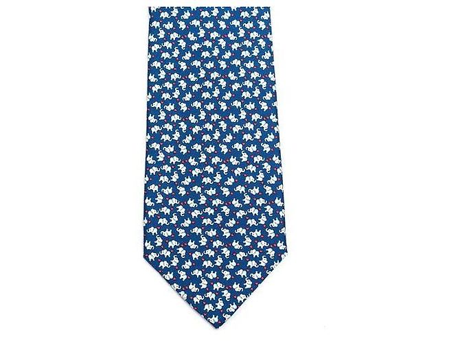 Salvatore Ferragamo Elephant Print Silk Tie - view 4