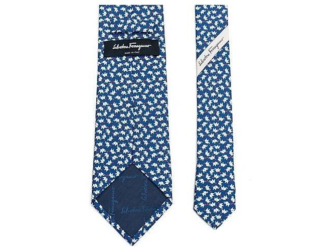 Salvatore Ferragamo Elephant Print Silk Tie - view 5