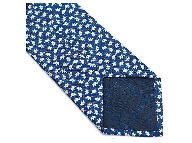 Salvatore Ferragamo Elephant Print Silk Tie - view 6