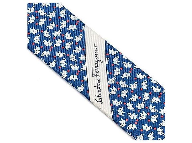 Salvatore Ferragamo Elephant Print Silk Tie - view 7