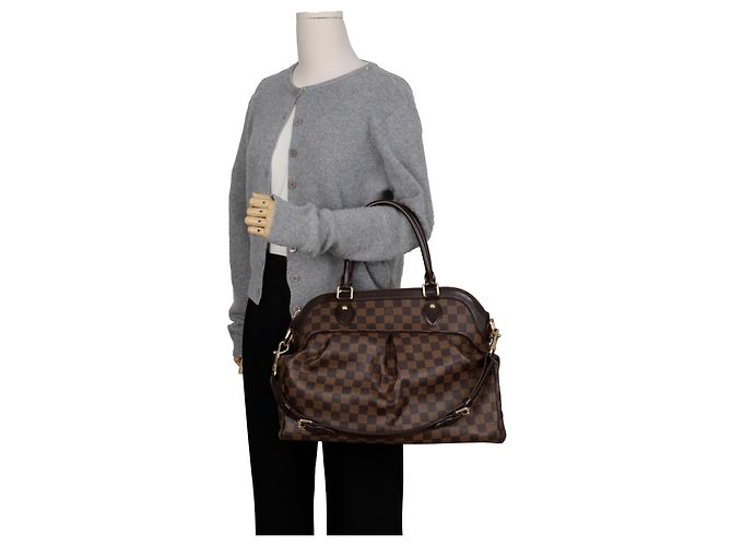 Louis Vuitton Borsa Tote Trevi PM Size Damier Ebène Canvas - vista 13