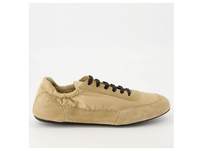 Prada Sneakers pieghevoli in Re-Nylon e camoscio - vista 2