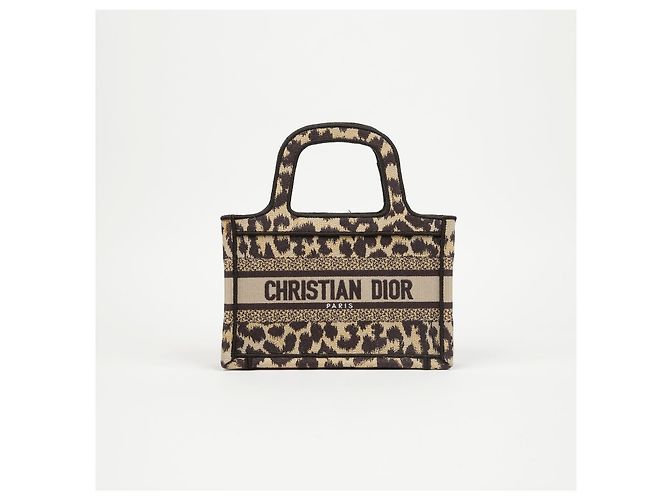 Dior Mini Book Tote Bestickte Leopardentasche - Ansicht 2
