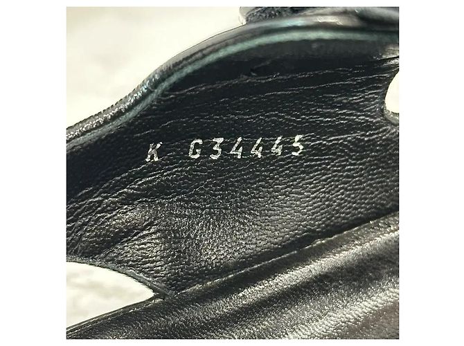Chanel Sandali in pelle di agnello con logo CC e Velcro - vista 14