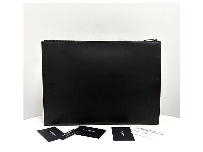 Autre Marque Clutch Bag Large Logo Monogram Black - vista 4
