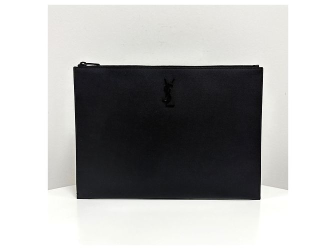 Autre Marque Clutch Bag Large Logo Monogram Black - vista 5