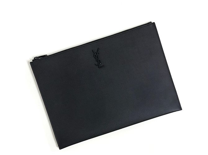 Autre Marque Clutch Bag Large Logo Monogram Black - vista 6