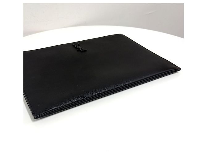 Autre Marque Clutch Bag Large Logo Monogram Black - vista 8