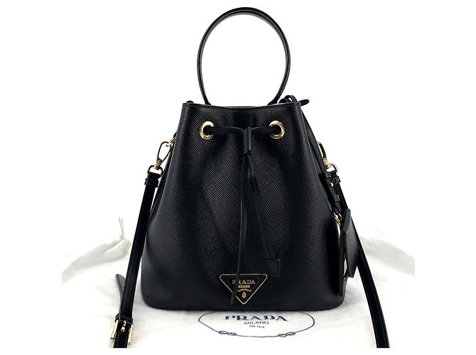 Prada Borsa bucket in pelle Saffiano - vista 8