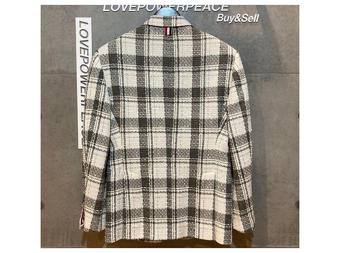 Thom Browne Tweed-Karo-Blazer Grau - Ansicht 2