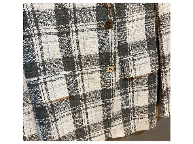 Thom Browne Tweed-Karo-Blazer Grau - Ansicht 4