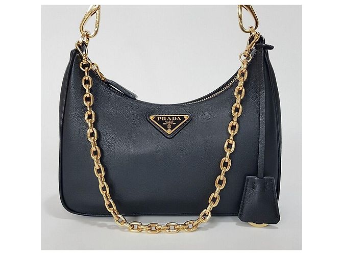 Prada Borsa a tracolla hobo con logo triangolare - vista 2