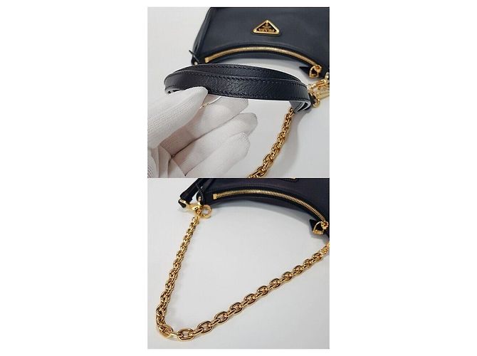 Prada Borsa a tracolla hobo con logo triangolare - vista 5