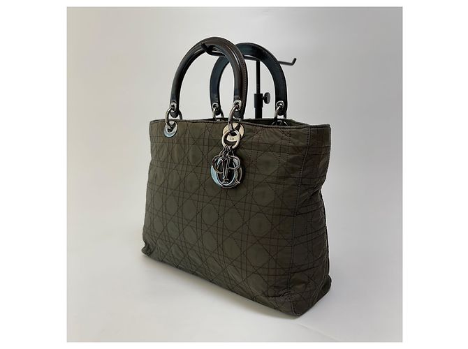 Dior Sac Cabas Lady Cannage Khaki Silver Medium - vue 5