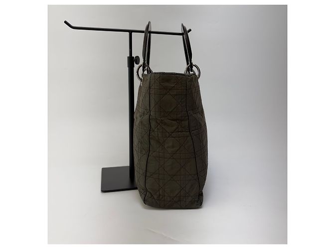Dior Sac Cabas Lady Cannage Khaki Silver Medium - vue 7