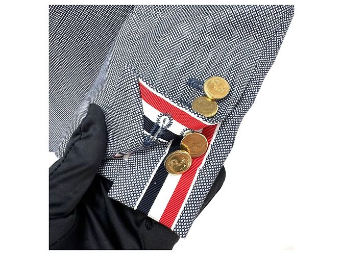 Thom Browne Wollblazer mit diagonalem Armband - Ansicht 9