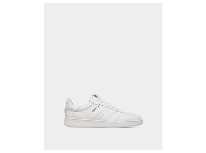 Sneakers Bally Retro Crest in pelle bianca - vista 4