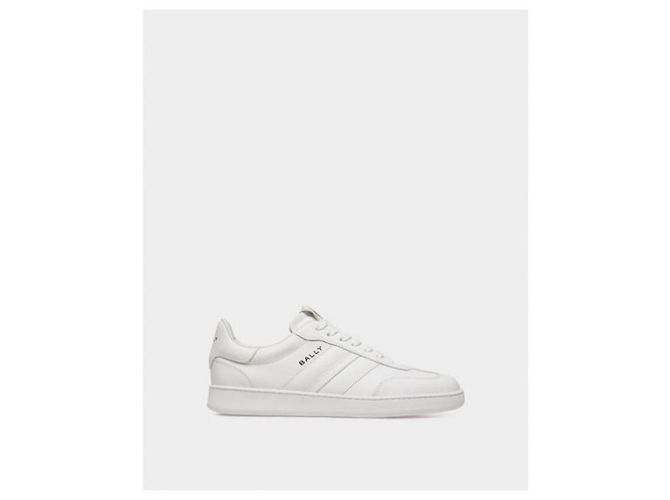 Sneakers Bally Retro Crest in pelle bianca - vista 5