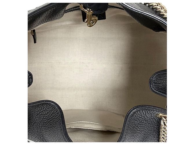 Gucci Borsa a tracolla Soho con catena e nappe Nero - vista 13