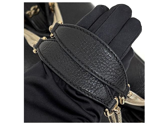 Gucci Borsa a tracolla Soho con catena e nappe Nero - vista 9
