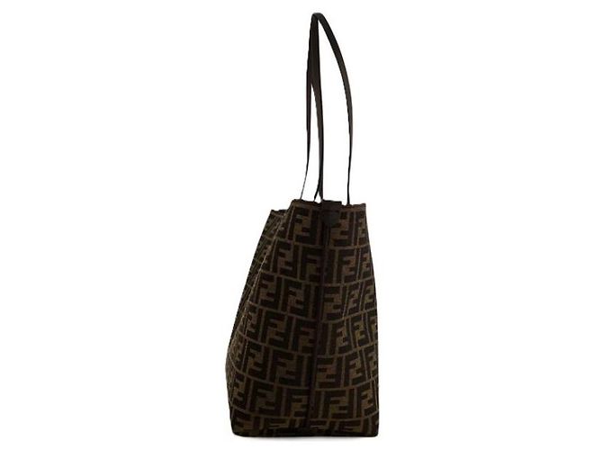 Fendi Borsa Shopper Medium Roll in Jacquard FF - vista 4