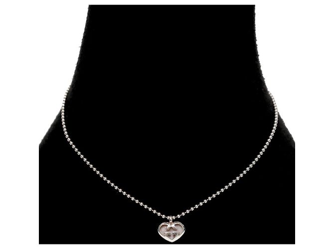 Gucci Collana in argento con cuori intrecciati - vista 5