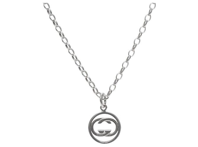 Gucci Collana in argento a cerchi intrecciati - vista 2