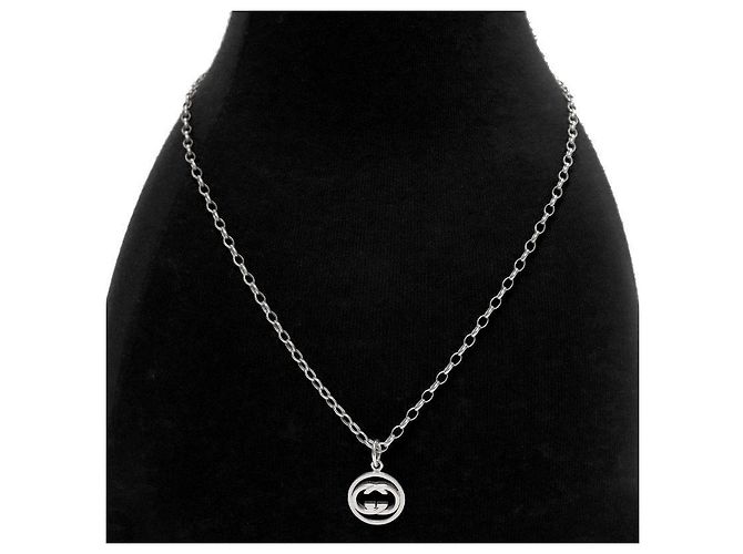 Gucci Collana in argento a cerchi intrecciati - vista 5