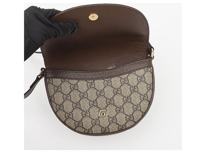 Gucci Borsa a tracolla Mini GG Ophidia Brown - vista 6