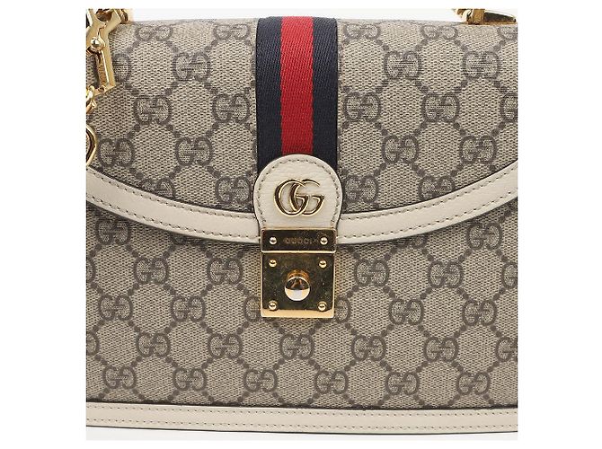 Gucci Borsa Ophidia GG Small Top Handle Bag White - vista 3