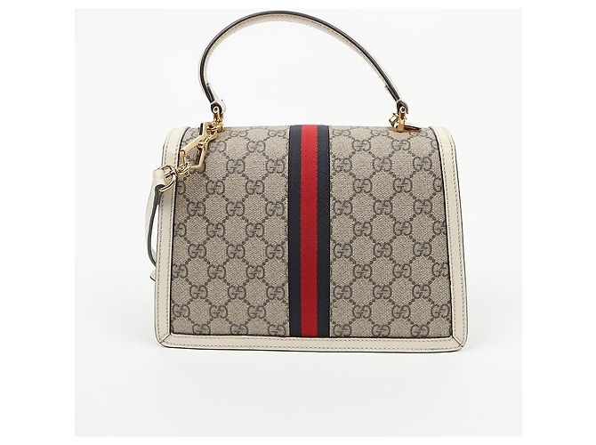 Gucci Borsa Ophidia GG Small Top Handle Bag White - vista 4