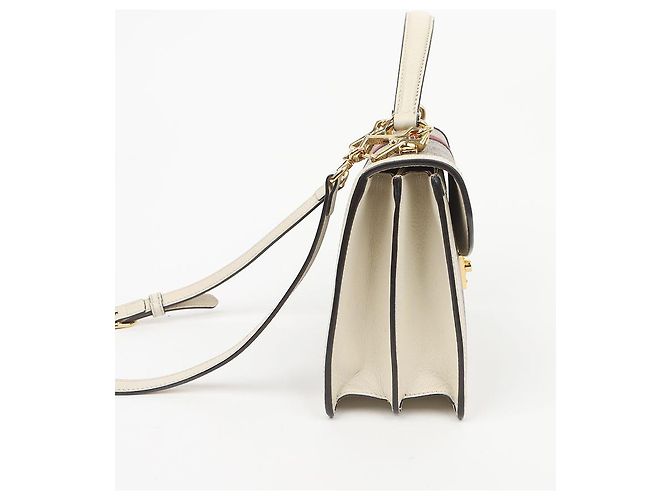 Gucci Borsa Ophidia GG Small Top Handle Bag White - vista 6