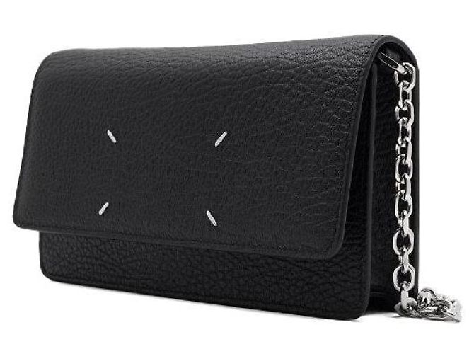 Maison Martin Margiela Borsa a tracolla WOC con catena e cuciture nere - vista 2
