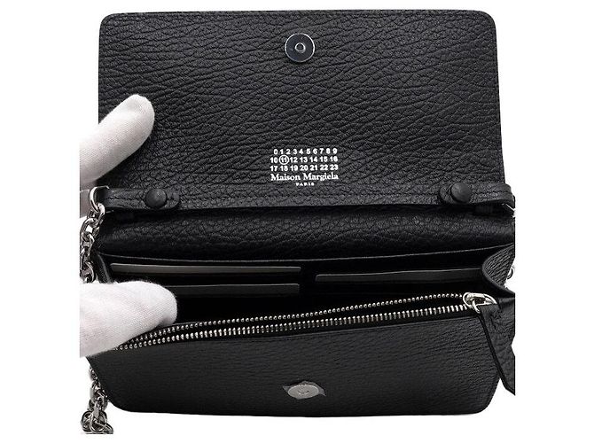 Maison Martin Margiela Borsa a tracolla WOC con catena e cuciture nere - vista 6