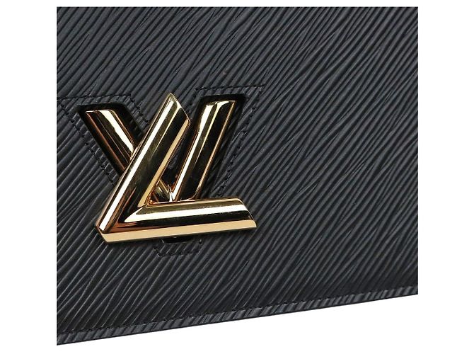 Louis Vuitton Borsa a tracolla Black Epi Twist Belt Chain - vista 7