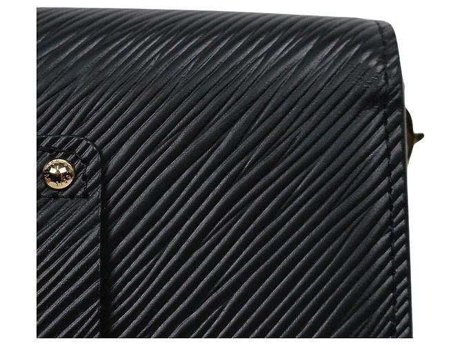 Louis Vuitton Borsa a tracolla Black Epi Twist Belt Chain - vista 8