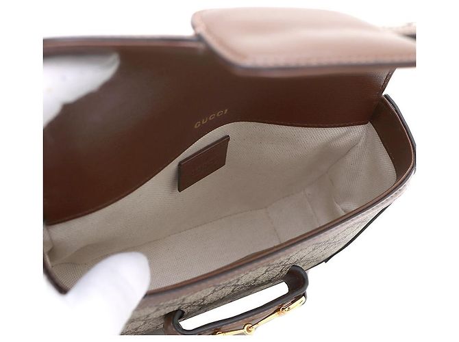 Gucci Mini Borsa a Tracolla e a Spalla Horsebit - vista 7