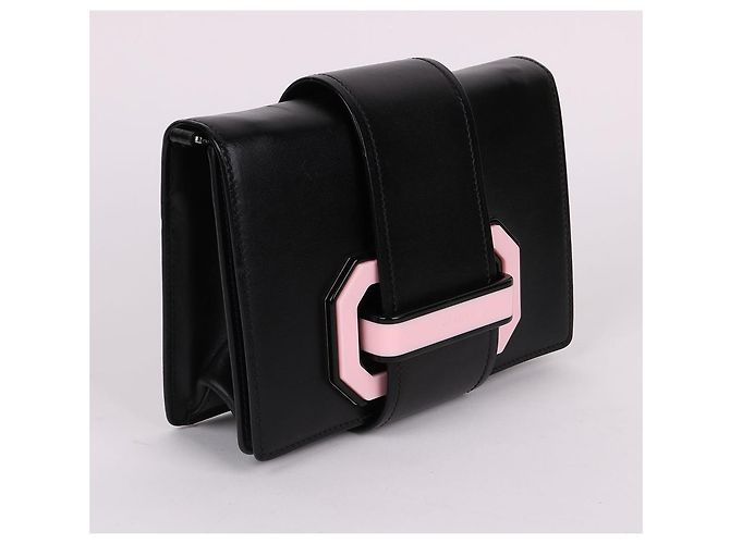 Prada Black Flex Ribbon Mini Schultertasche - Ansicht 6
