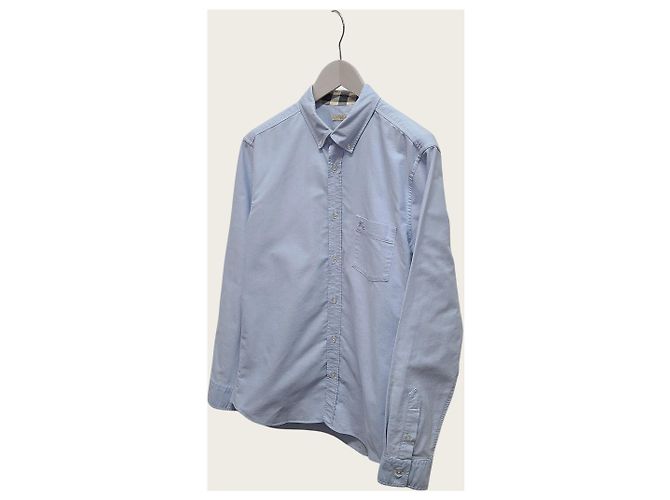 Burberry Hellblaues Hemd mit besticktem Logo - Ansicht 2