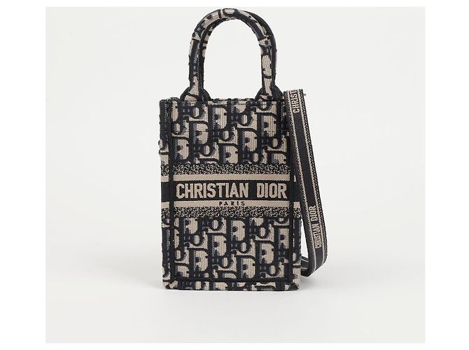 Dior Mini Book Tote Bag Blue - vista 2
