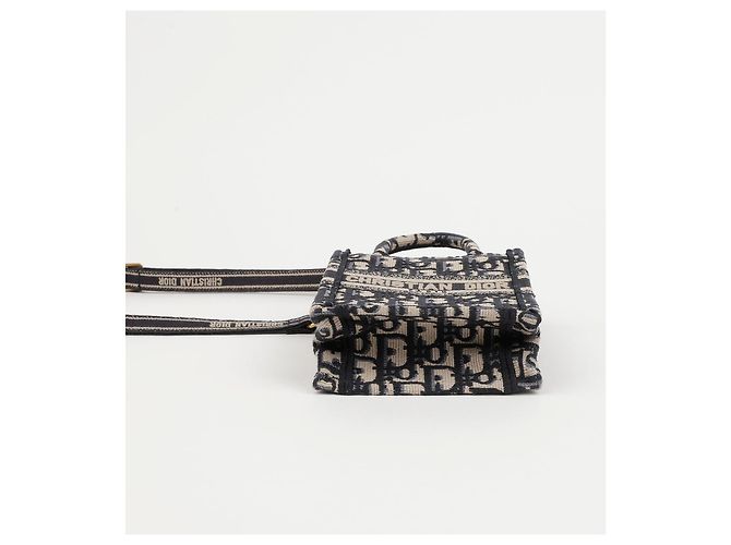 Dior Mini Book Tote Bag Blue - vista 5