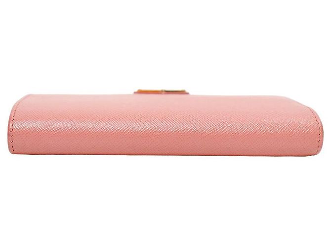 Prada Saffiano Geldbörse aus Leder Rosa - Ansicht 4