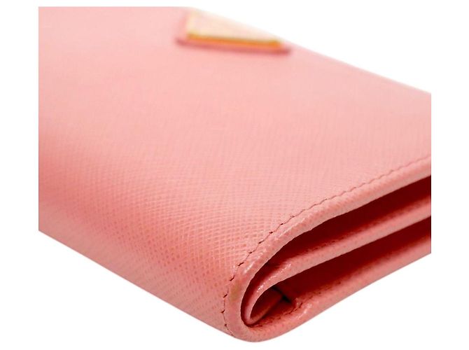Prada Saffiano Geldbörse aus Leder Rosa - Ansicht 5