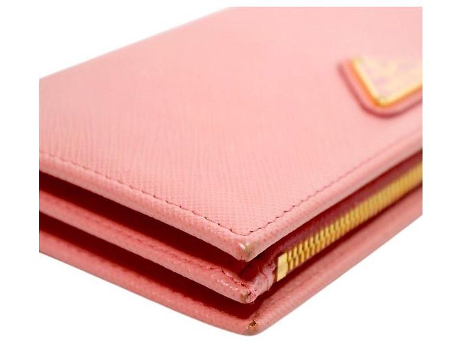 Prada Saffiano Geldbörse aus Leder Rosa - Ansicht 8