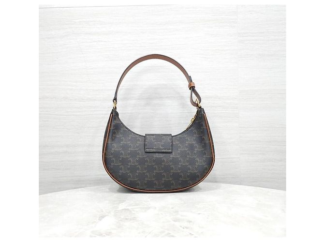 Céline Borsa Triomphe Medium Canvas Tan - vista 3