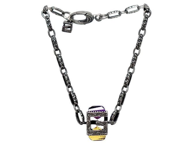 Gucci Square Cube Silver Bracelet - view 2