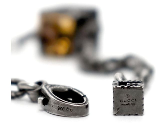 Gucci Square Cube Silver Bracelet - view 4