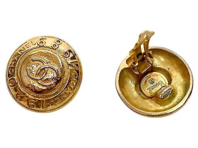 Chanel Pendientes redondos CC Gold - vista 4