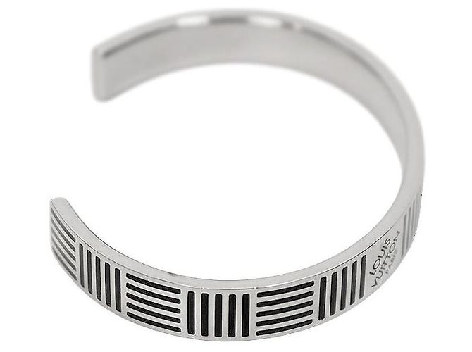 Louis Vuitton Bracciale Rigido Damier Silver - vista 4