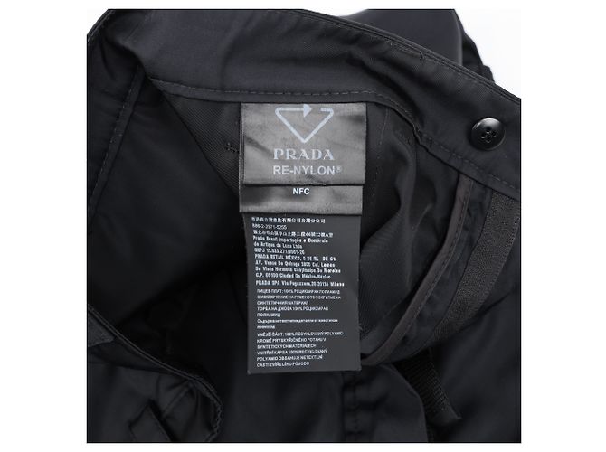 Prada Nylon Triangle Logo Cargo Pants Black - view 12